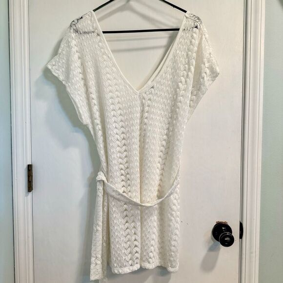 Kona Sol Lace Swim Cover Up Dress - Picture 1 of 4